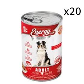 Energy Sığır Etli Yetişkin 20x415 gr Konserve Köpek Maması