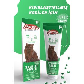 Energy Sterile Paste 100 gr Kısırlaştırılmış Kediler Için Yüksek İçerikli Multivitaminli Malt Macun