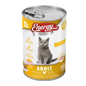 Energy Tavuklu 5x415 gr Yetişkin Islak Kedi Maması Konserve