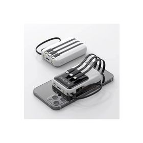 ENerRX ENR-P10DC 10.000 mAh 2.0 Amper Dahili Kablolu Beyaz Powerbank