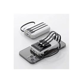 ENerRX ENR-P10DC 10.000 mAh 2.0 Amper Dahili Kablolu Beyaz Powerbank