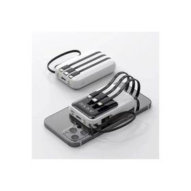 ENerRX ENR-P10DC 10.000 mAh 2.0 Amper Dahili Kablolu Beyaz Powerbank
