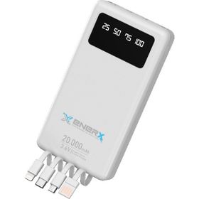 Enerx ENR-P20DC 20.000 mAh 2.1 Amper Dahili Kablolu Beyaz Powerbank