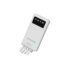 Enerx ENR-P20DC 20.000 mAh 2.1 Amper Dahili Kablolu Beyaz Powerbank