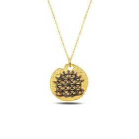 Enesstore 925 Ayar Gümüş Hitit Güneşi Kolye