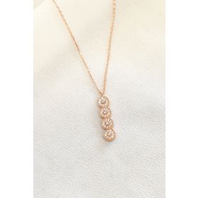 Enesstore 925 Ayar Suyolu Rose Gold Gümüş Kolye