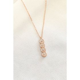 Enesstore 925 Ayar Suyolu Rose Gold Gümüş Kolye