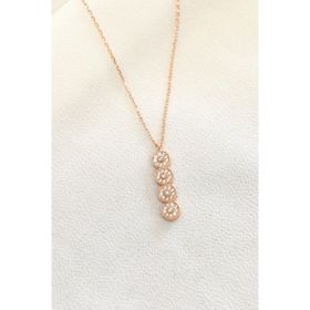 Enesstore 925 Ayar Suyolu Rose Gold Gümüş Kolye