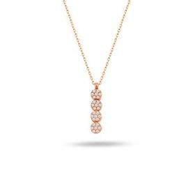 Enesstore 925 Ayar Suyolu Rose Gold Gümüş Kolye