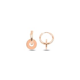 Enesstore REWQ463 Hareketli Halkalı Gümüş Küpe14mm