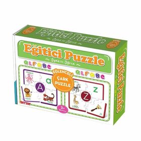 Enfal Oyuncak Eğitici Çark Puzzle Alfabe