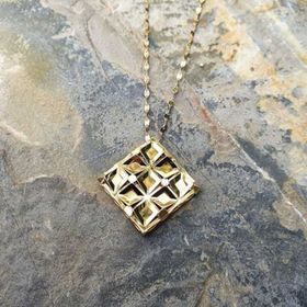 Engin Gold 14 Ayar Altın Geometrik Sade Kolye