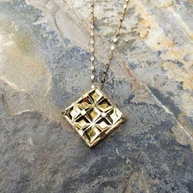 Engin Gold 14 Ayar Altın Geometrik Sade Kolye