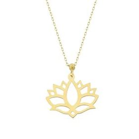 Engin Gold 14 Ayar Altın Lotus Çiçeği Kolye