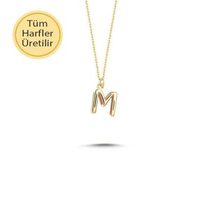 Engin Gold 14 Ayar Altın M Harfli Kolye