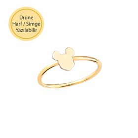 Engin Gold 14 Ayar Altın Mickey Mouse Yüzük