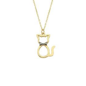 Engin Gold 14 Ayar Altın Mini Kedi Kolye