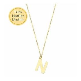 Engin Gold 14 Ayar Altın N Harfli Kolye