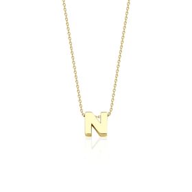 Engin Gold 14 Ayar Altın N Harfli Kolye