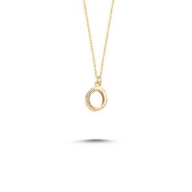 Engin Gold 14 Ayar Altın O Harfli Kolye