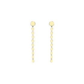 Engin Gold 14 Ayar Altın Pullu Sallantılı Küpe
