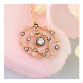 Engin Gold 14 Ayar Altın Rose Taşlı Kolye