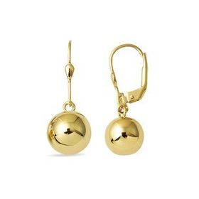 Engin Gold 14 Ayar Altın Sallantılı Top Küpe