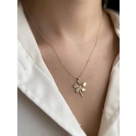 Engin Gold 14 Ayar Altın Taşlı Papatya Kolye
