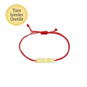 Engin Gold 14 Ayar İsimli İpli Altın Bileklik