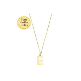 Engin Gold 14 K E Harfli Altın Kolye