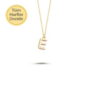 Engin Gold 14 K E Harfli Altın Kolye