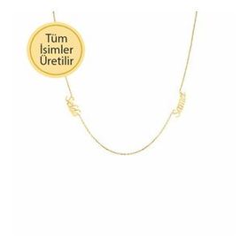 Engin Gold 14k Altın Çift İsimli Kolye