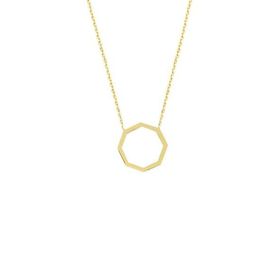 Engin Gold 14k Altın Çokgen Geometrik Kolye