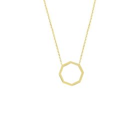 Engin Gold 14k Altın Çokgen Geometrik Kolye