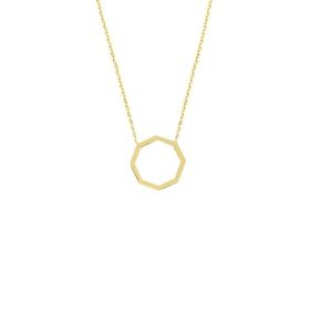Engin Gold 14k Altın Çokgen Geometrik Kolye