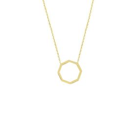 Engin Gold 14k Altın Çokgen Geometrik Kolye