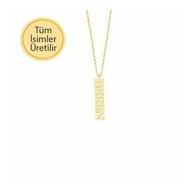 Engin Gold 14k Altın Dikey İsim Kolye