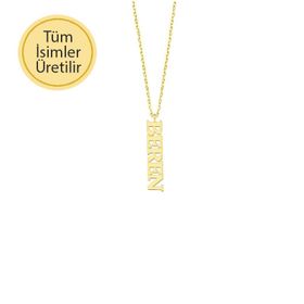 Engin Gold 14k Altın Dikey İsim Kolye