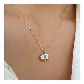 Engin Gold 14k Altın Fil Figürlü Kolye