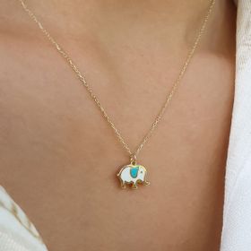 Engin Gold 14k Altın Fil Figürlü Kolye