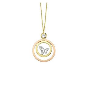 Engin Gold 14K Altın Kelebek Figürlü Kolye