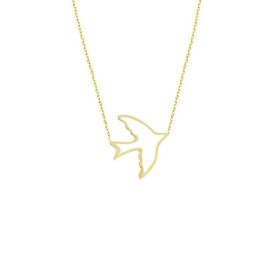 Engin Gold 14k Altın Kuş Figürlü Kolye