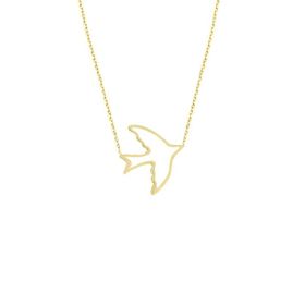 Engin Gold 14k Altın Kuş Figürlü Kolye