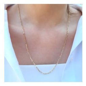 Engin Gold 14k Altın Minimal Ataç Zincir Kolye