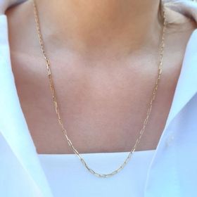 Engin Gold 14k Altın Minimal Ataç Zincir Kolye