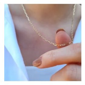 Engin Gold 14k Altın Minimal Ataç Zincir Kolye