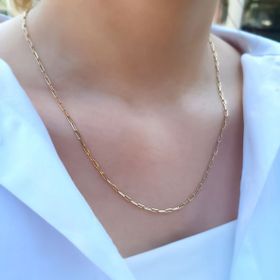 Engin Gold 14k Altın Minimal Ataç Zincir Kolye