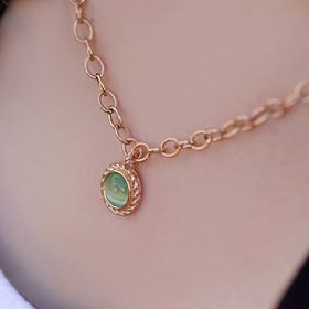 Engin Gold 14K Altın Renkli Taşlı Kolye