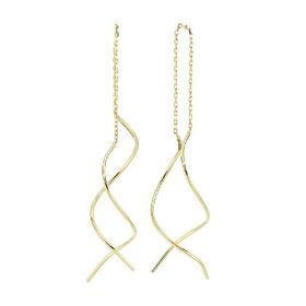 Engin Gold 14k Altın Sallantılı Burgu Küpe