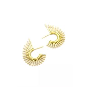 Engin Gold 14K Altın Taşlı Küpe